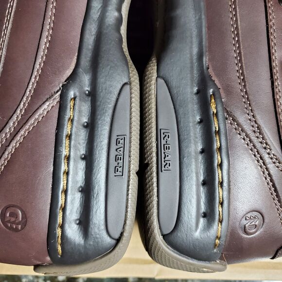 New Dunham Men's Shoreline Leather Loafers Size 15 4E Dark Brown NIB Boat Shoes - Picture 6 of 16